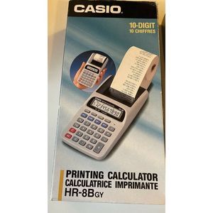 Casio printing calculator HR-8BGY new in box